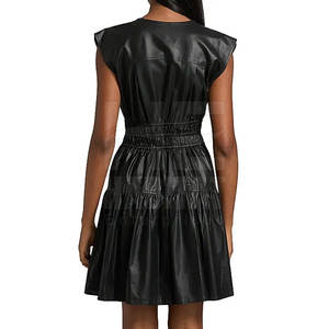 Vestido de Cuero Genuino de Último Diseño, Nuevo, Superventas, Disponible en Stock - Product Image 3