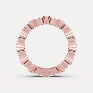 Anillo de Eternidad de Oro con Diamantes, Corte Trillón, Minimalista, Certificado por IGI, Anillo de Aniversario de Bodas para Mujer, Anillo Apilable de Moda - Product Image 5
