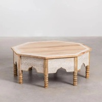 Mesa de Centro de Madera Tallada Vandana Grand Terra (Madera Sólida)