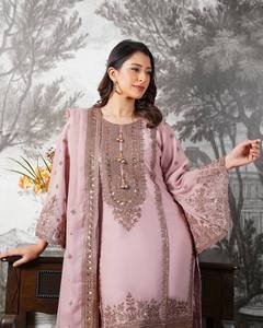 Pink Embroidered Salwar Kameez Set Georgette Palazzo <b>Suit</b> for <b>Wedding</b> Party <b>Women</b> - Product Image 2