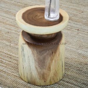 Wholesale Premium Solid Wood <b>Stool</b> Handmade Natural Wooden Side <b>Table</b> Rustic Home Furniture Factory Direct OEM ODM - Product Image 2