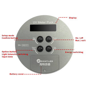 Medidor UV de Alta Precisión PUCK de 4 Bandas UVA/UVB/UVC, Medidor de Irradiancia de 10-5000 mW/cm para Curado Reprográfico - Product Image 2