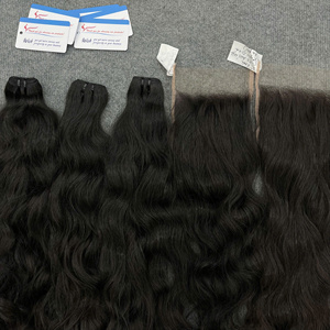 Proveedor de Cabello Natural, Cabello Ondulado Natural en Trama, Paquetes de Cabello Natural Doblemente Tramado, Color Negro Natural - Product Image 3
