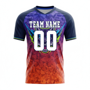 Low Price Best Selling Sublimation Print Mens Soccer Jersey Customize Sportswear Polyester Short Sleeve Football Tee for Matches - Product Image 1