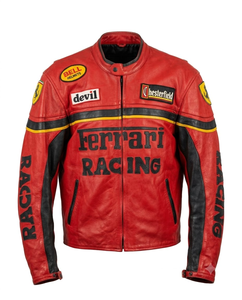 Veste de course en cuir de vachette professionnelle pour homme, sur mesure, pour la conduite sur circuit, avec protection dorsale niveau 2 CE - Product Image 1
