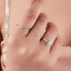 Bague de fiançailles/mariage vintage de luxe pour femme en or 14k 18k diamant cultivé en laboratoire 10k ovale IGI/GIA certifié perle bijoux fêtes - Product Image 3