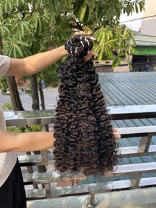 Raw Vietnamese Virgin Remy Curly Human Hair Hand Tied Wig with Cuticle Alignment - Product Image 3