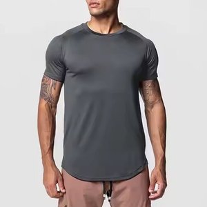 Custom Logo Men's T-<b>shirt</b> Gym Fitness Training Sport Muscle Slim Fit <b>Shirt</b> <b>100</b>%<b>Polyester</b> Quick Dry Workout Running Men T <b>Shirts</b> - Product Image 2
