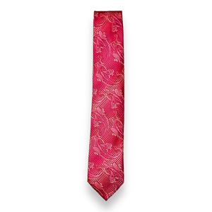 Corbata de microfibra Paisley Rosa Premium Corbata de poliéster con diseño único - Product Image 2