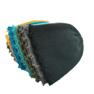 Gorros de punto unisex personalizados al por mayor con logo, estilo desgastado, cálidos para esquí, gorros de calavera, gorros jacquard 100% acrílicos - Product Image 3