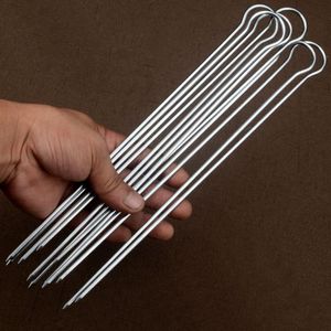 Ensemble de brochettes en acier inoxydable pour kebab, avec lame plate et longueur allongée pour un meilleur contrôle de la cuisson sur le barbecue - Product Image 6