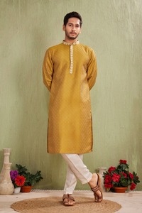 Kurta en coton pour homme Heritage, look ethnique classique, tissu confortable, Kurta pour hommes, mariages et événements culturels - Product Image 5