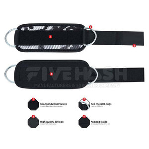 Customized Neoprene Padded Weight Workout <b>Support</b> Gym Adjustable <b>Ankle</b> Cuffs Fitness <b>Ankle</b> Straps - Product Image 4