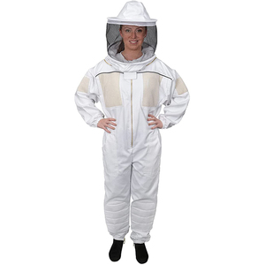 Combinaison d'apiculture en coton de qualité supérieure avec voile rond, combinaison promotionnelle avec caractéristiques de sécurité et de protection, avec OEM ODM - Product Image 1