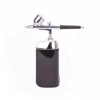 Compresseur d'airbrush portable à piston en cuivre, alimenté par batterie, buse de 0,3 mm, alimentation par gravité, vitesse réglable, rechargeable par USB, 7,0 cc, pour l'art