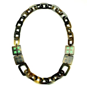 Collar de Cadena de Cuerno de Búfalo Ecológico Clásico de 90 cm de Ho Chi Minh City, Vietnam, para Aniversario, Joyería Artesanal Unisex - Product Image 1