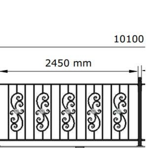 Rampe de balcon moderne en fer forgé pour usage extérieur, design personnalisé en métal, finition durable anti-rouille - Product Image 3