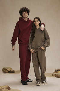 Conjunto Deportivo Personalizado de Otoño para Hombre, de Algodón de Alta Calidad, 430g, Sudadera con Capucha y Pantalones Deportivos Unisex - Product Image 2