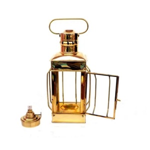 Lámpara de aceite de latón pulido macizo, réplica náutica marítima antigua hecha a mano, para decoración del hogar, venta al por mayor. - Product Image 2