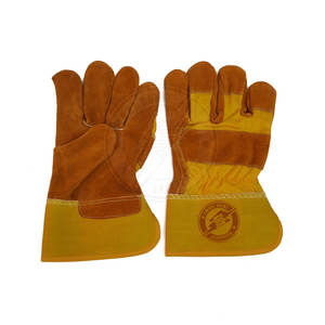 Guantes de Seguridad de Cuero de Último Diseño, Nueva Llegada en Oferta Online, Guantes de Seguridad de la Mejor Calidad Hechos en Pakistán para Adultos - Product Image 1