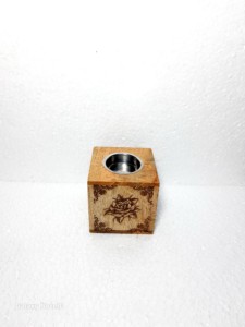 Wooden Incense <b>Burner</b> With Laser Engraving Leaf Pattern Design Aromatic Diffuser All-Season Use - Product Image 5