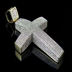 Colgante de Cruz de Moissanita Más Vendido, Estilo Hip Hop para Hombre y Mujer, Joyería de Moda Urbana con Moissanita VVS Iced Out en Oferta - Product Image 1