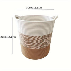 Handmade Jute Storage <b>Bins</b> – Durable Natural Fiber Organizer for Clothes, Toys, Laundry and Home Storage - Product Image 3