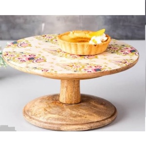 Soporte de Madera Esmaltado Hecho a Mano para Pasteles, Decoración de Mesa para Hoteles, Accesorios para Bodas y Fiestas, Soporte para Servir Pasteles - Product Image 1