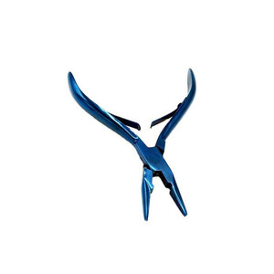 Pinzas Profesionales de Acero Inoxidable para Extensiones de Cabello, Color Azul Plasma, Herramienta de Alta Calidad para Abrir y Cerrar Cuentas, Duraderas - Product Image 6