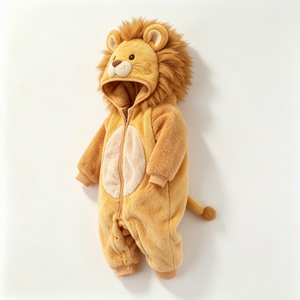 Vêtements d'hiver personnalisés pour bébé, Costume de lion pour Halloween, Tenue photo pour tout-petit, Combinaison cadeau sur le thème du lion pour nouveau-né - Product Image 1