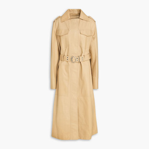 <span class=keywords><strong>Trench</strong></span> lungo <span class=keywords><strong>beige</strong></span> da <span class=keywords><strong>donna</strong></span> con cintura, stile utility, maniche lunghe, impermeabile, in poliestere intrecciato, tinta unita, monopetto - Product Image 3
