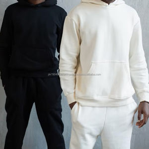 Sudadera con capucha de gran tamaño de lana para hombre de alta calidad 330GSM Sudadera con capucha recortada Unisex Puff estampado bordado pulóver personalizado hombres sudaderas con capucha - Product Image 2