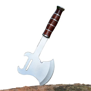 Hand Forged Damascus Steel Camping <b>Axe</b> with Walnut <b>Wood</b> Handle Outdoor Survival Hatchet for Hunting Bushcraft - Product Image 1