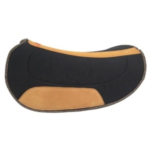 Vente chaude personnalisé cheval et guépard Western tapis de selle feutre de laine avec coque en cuir et rembourrage en coton - Product Image 2