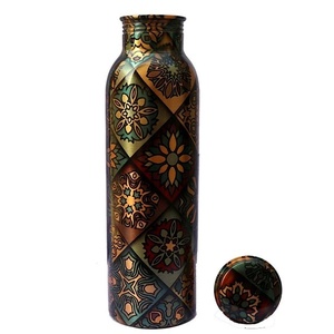 Koi gran oferta botella martillada impresa de cobre de 950ml con diseños de impresión personalizados agua potable para una mejor salud con tapa - Product Image 1