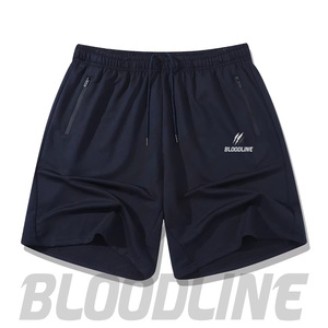 Pantalones Cortos Deportivos Negros para Hombre Bloodline, Cintura Media, Cordón Ajustable, Secado Rápido, Logotipo Frontal, Estilo Casual - Product Image 3