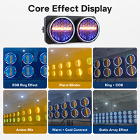 2x50W Golden 128PCS RGB LED Trois bandes lumineuses flexibles DMX512 Auto/Master-Slave 8 bits à gradation linéaire pour effets de scène et public