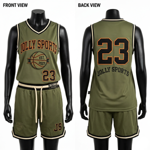 Premium Women Basketball Uniform <b>Set</b> 180 GSM Lightweight <b>Mesh</b> Fabric Olive Green Black Trim Custom Sublimation Logo Women's <b>Sets</b> - Product Image 1