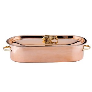 Premium Quality copper Casserole dish with beautiful warm toned fish looked <b>knob</b> for Serving Rice Curry and Food - Product Image 4