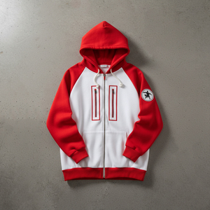 High Quality Custom Heavyweight Embroidered Zip Hoodie Men Activewear Hot-fix Rhinestone Sun-faded Acid-washed Hoodies - Product Image 6