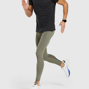 Leggings de compression athlétiques pour hommes, personnalisables, de qualité supérieure, pour la course et l'entraînement en salle de sport - Product Image 6
