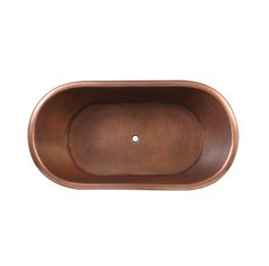 Copper Freestanding Bathtub <b>Plain</b> Nickel <b>Mirror</b> Luxurious New Copper Bathtub Handicrafts Copper Bathtub Bulk Wholesaler - Product Image 1