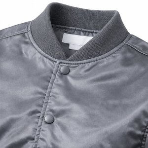 Veste en satin pour homme, taille adulte, style tendance, vente chaude, veste d'hiver en satin gris, respirante et confortable - Product Image 5