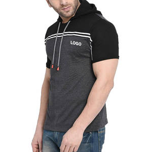 Camiseta de hombre con bloques de color al por mayor, precio de fábrica, OEM, gran cantidad / Sudadera con capucha de hombre con bloques de color, pedido directo de fábrica, OEM - Product Image 2