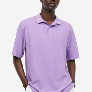 Ropa de golf personalizada con logotipo bordado informal para hombre, ropa de algodón 100%, camisa polo de golf de color sólido para hombre - Product Image 2
