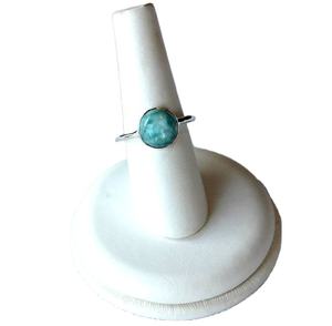 Gran oferta, anillo de plata 925 de canal clásico a la moda para mujer, joyería OEM Larimar chapada en oro rosa para bodas y compromisos - Product Image 6