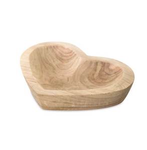 Cuenco de Madera en Forma de Corazón para Servir, Cuenco de Madera Natural para Aperitivos y Frutas, Cuenco de Madera Hecho a Mano de Primera Calidad en Forma de Corazón - Product Image 2