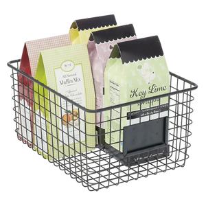 Cesta de Almacenamiento Apilable de Metal Resistente, Organizador Doméstico Moderno - Product Image 1