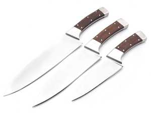 Ensemble de couteaux de chef en acier inoxydable sur mesure OEM, outils de cuisine professionnels, couteau à manche en bois, vente chaude, ensemble de couteaux de chef de qualité supérieure - Product Image 1