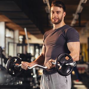 Bilanciere Curvo Antiscivolo in Acciaio da 4 Piedi con Doppia Manicotto in Rame e Doppio Cuscinetto, Filettato, Argento - Categoria Prodotto: Bilancieri - Product Image 4